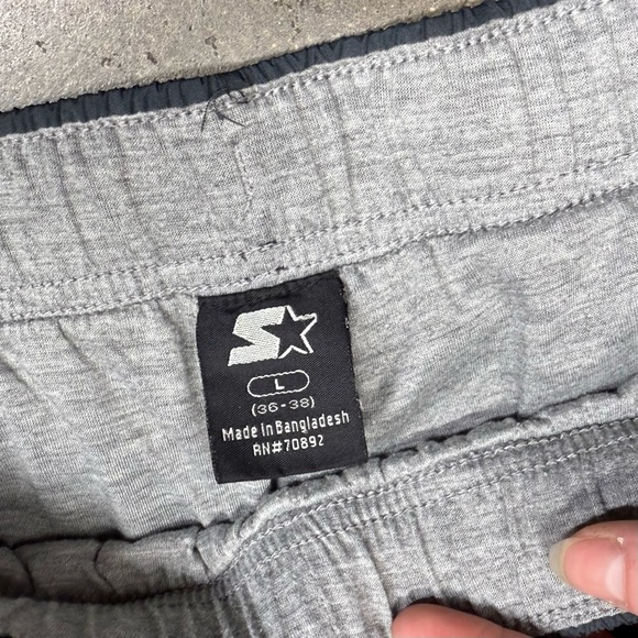 Vintage Starter Lined Warm Up Baggy Windbreaker Zip Leg Retro Track Pants - Picture 7 of 9